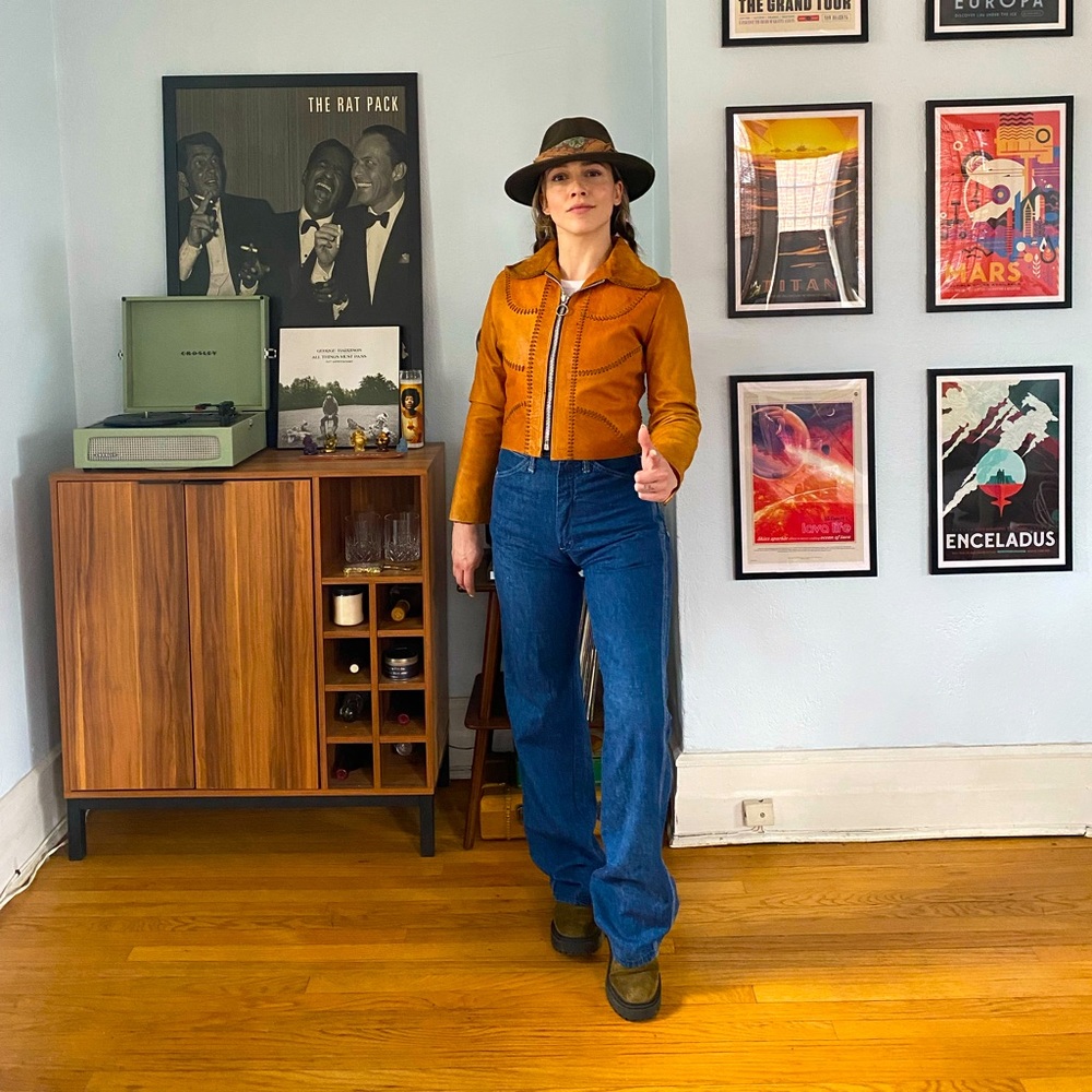 **SOLD**Vintage Hand Made Leather Jacket